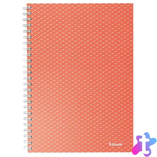 Spirálfüzet, A5, vonalas, 80 lap, ESSELTE "Colour`Breeze", korall