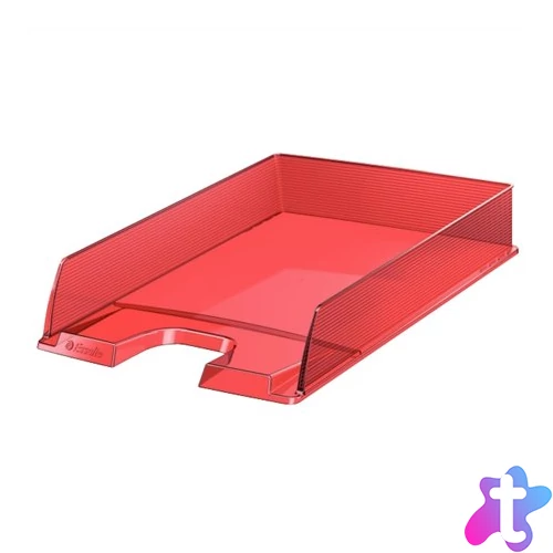 Irattálca, műanyag, ESSELTE "Europost", áttetsző piros