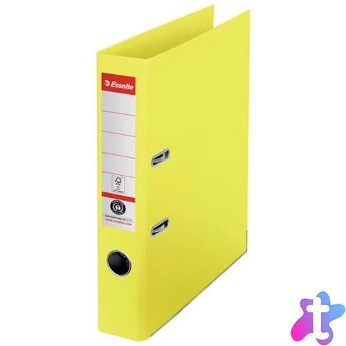 Iratrendező, 50 mm, A4, környezetbarát, élvédő sínnel, ESSELTE "No.1", sárga