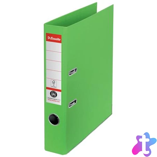 Iratrendező, 50 mm, A4, környezetbarát, élvédő sínnel, ESSELTE "No.1", zöld