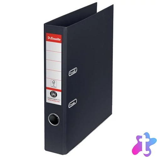 Iratrendező, 50 mm, A4, környezetbarát, élvédő sínnel, ESSELTE "No.1", fekete