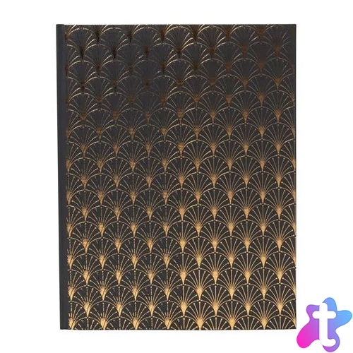 Vendégkönyv, 27x22 cm, 50 lap, EXACOMPTA "Neo Deco", fekete