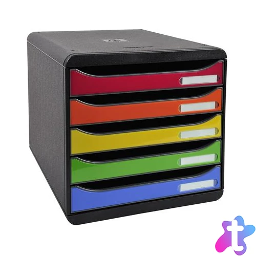 Irattároló, műanyag, 5 fiókos, EXACOMPTA "Big-Box Plus Iderama"