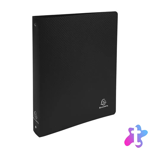 Gyűrűs könyv, 4 gyűrű, 40 mm, A4, PP, EXACOMPTA, fekete
