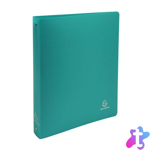 Gyűrűs könyv, 4 gyűrű, 40 mm, A4, PP, EXACOMPTA, sötétzöld