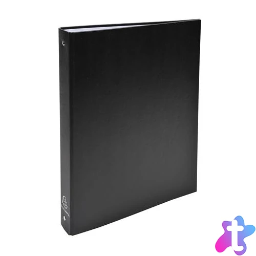 Gyűrűs könyv, 4 gyűrű, 40 mm, A4, karton, EXACOMPTA, fekete