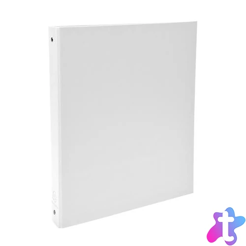 Gyűrűs könyv, 4 gyűrű, 40 mm, A4, karton, EXACOMPTA, fehér