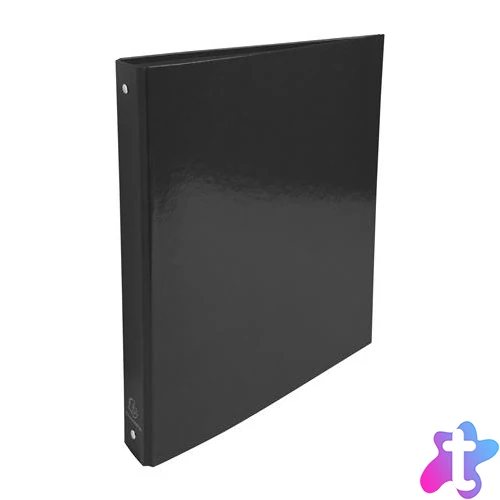 Gyűrűs könyv, 4 gyűrű, 40 mm, A4, karton, EXACOMPTA "Iderama", fekete