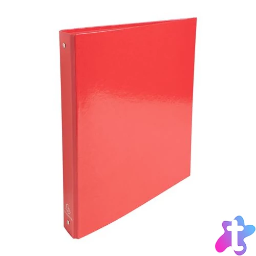 Gyűrűs könyv, 4 gyűrű, 40 mm, A4, karton, EXACOMPTA "Iderama", piros