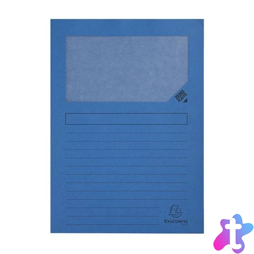 Mappa, ablakos, karton, EXACOMPTA "Forever®", fényes kék