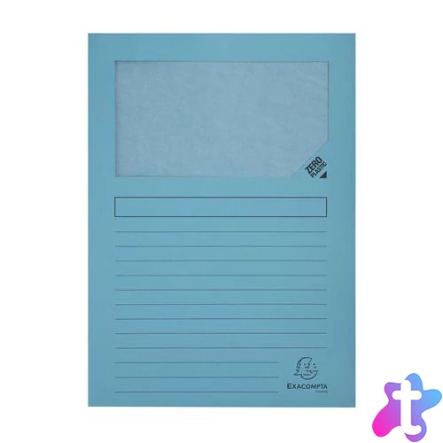Mappa, ablakos, karton, EXACOMPTA "Forever®", kék
