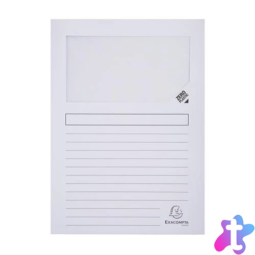 Mappa, ablakos, karton, EXACOMPTA "Forever®", fehér