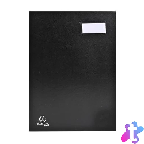 Aláírókönyv, A4, 12 részes, karton, EXACOMPTA, fekete