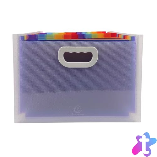 Harmonika irattartó, A4, PP, 24 rekeszes, EXACOMPTA