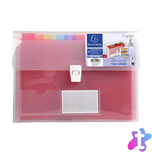 Harmonikamappa, A4, PP, 13 rekeszes, EXACOMPTA