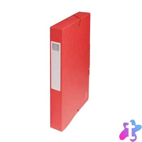 Gumis mappa, karton, A4, 40 mm, EXACOMPTA, piros