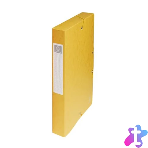 Gumis mappa, karton, A4, 40 mm, EXACOMPTA, sárga