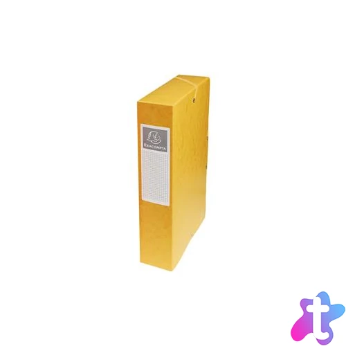 Gumis mappa, karton, A4, 60 mm, EXACOMPTA, sárga