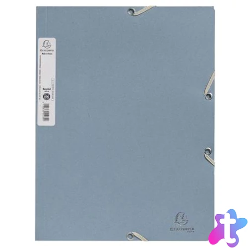 Gumis mappa, prespán, A4, 15 mm, EXACOMPTA, "AutentiK", szürkéskék