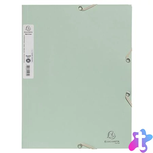 Gumis mappa, prespán, A4, 15 mm, EXACOMPTA, "AutentiK", zsálya