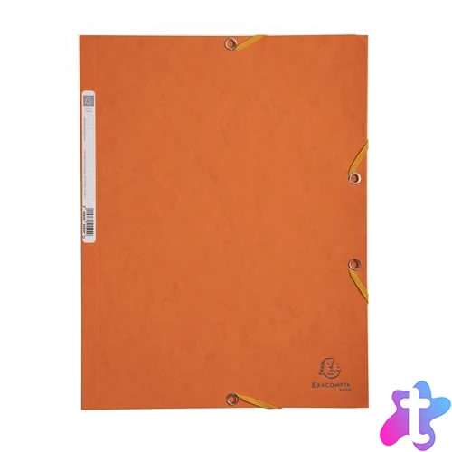 Gumis mappa, prespán, A4, EXACOMPTA, narancs