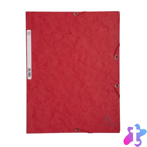 Gumis mappa, prespán, A4, EXACOMPTA, piros