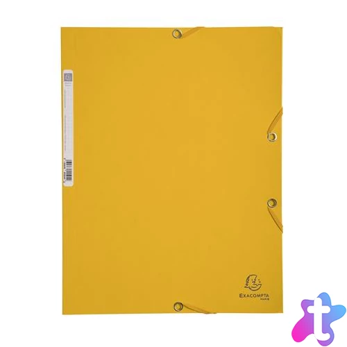 Gumis mappa, prespán, A4, EXACOMPTA, sárga