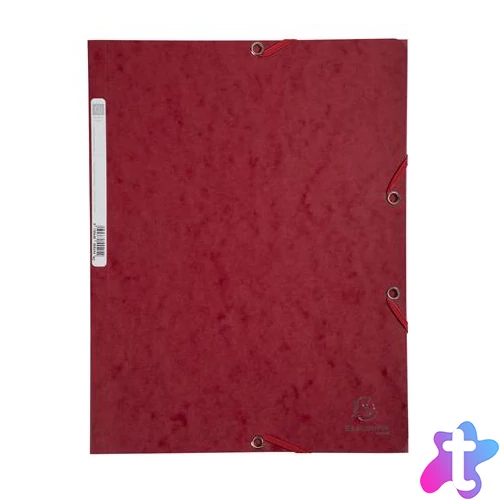 Gumis mappa, prespán, A4, EXACOMPTA, cseresznye