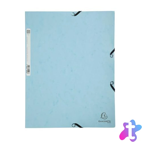 Gumis mappa, prespán, A4, EXACOMPTA, "Aquarel", kék