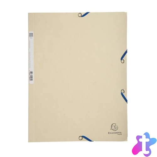 Gumis mappa, prespán, A4, EXACOMPTA, elefántcsont