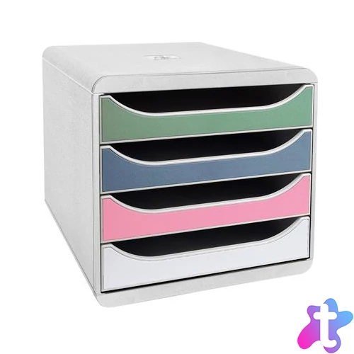 Irattároló, műanyag, 4 fiókos, EXACOMPTA "Big-Box Plus AutentiK"