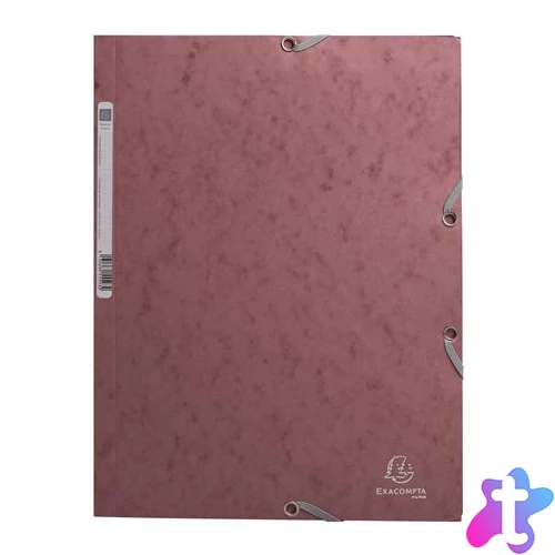 Gumis mappa, prespán, A4, EXACOMPTA "Skandi", antik rózsaszín