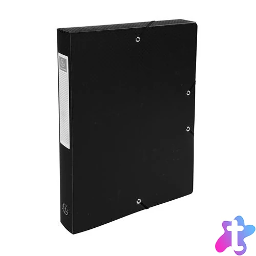 Gumis mappa, PP, A4, 40 mm, EXACOMPTA "Opak", fekete