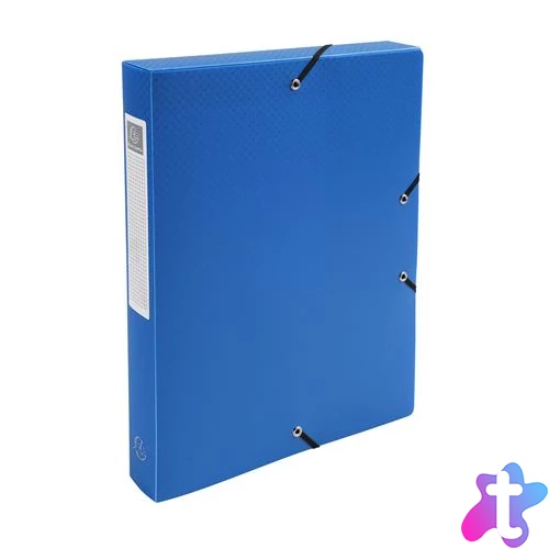 Gumis mappa, PP, A4, 40 mm, EXACOMPTA "Opak", kék