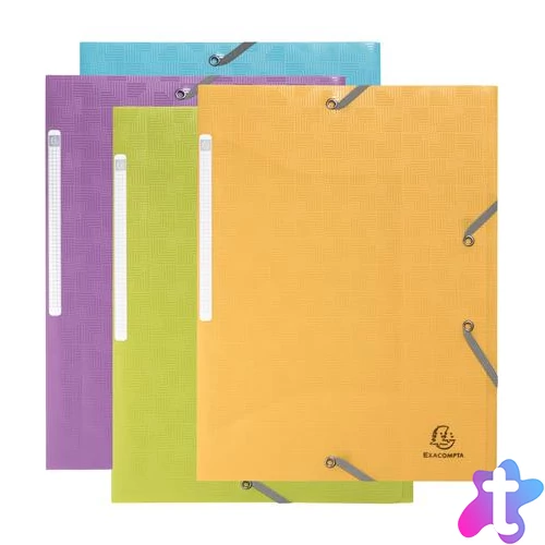 Gumis mappa, PP, A4, 15 mm, EXACOMPTA "Pop`NCo", vegyes színek