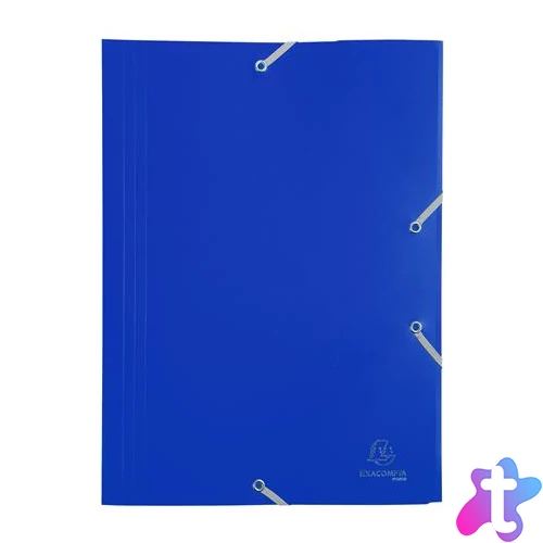 Gumis mappa, PP, A4, EXACOMPTA "Opak", kék