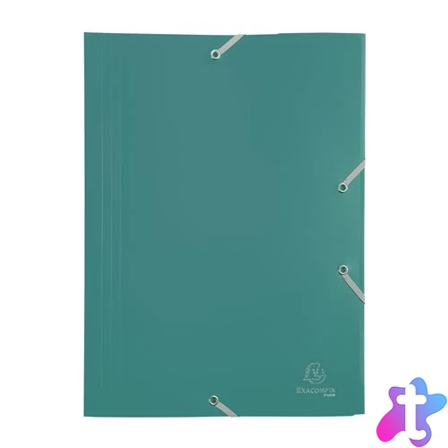 Gumis mappa, PP, A4, EXACOMPTA "Opak", zöld