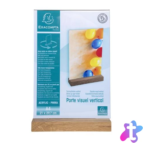 Laptartó, álló, A4, EXACOMPTA, áttetsző