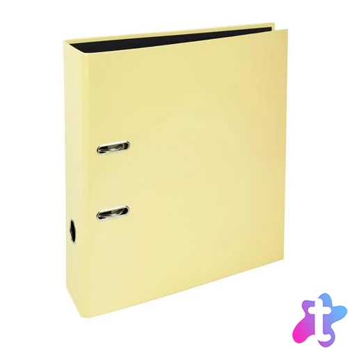 Iratrendező, 80 mm, A4, karton, EXACOMPTA "Aquarel", pasztell sárga