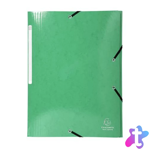 Gumis, mappa, karton, A4, EXACOMPTA "Iderama", sötét zöld