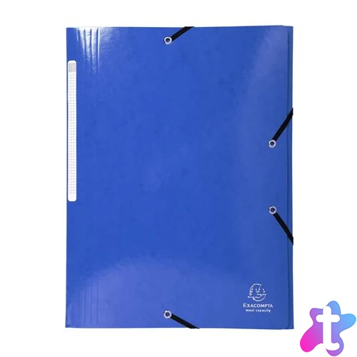 Gumis, mappa, karton, A4, EXACOMPTA "Iderama", sötét kék