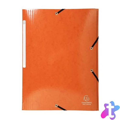 Gumis mappa, karton, A4, EXACOMPTA "Iderama", narancs