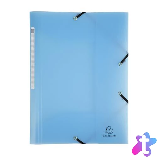 Gumis mappa, PP, A4, EXACOMPTA "Chromaline Pastel", kék