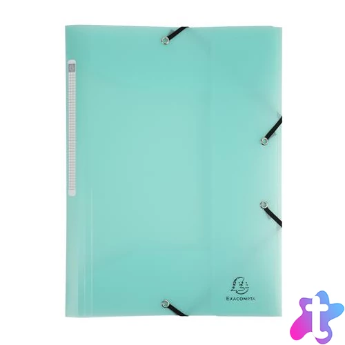 Gumis mappa, PP, A4, EXACOMPTA "Chromaline Pastel", zöld