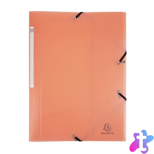 Gumis mappa, PP, A4, EXACOMPTA "Chromaline Pastel", korall