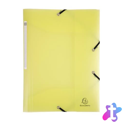 Gumis mappa, PP, A4, EXACOMPTA "Chromaline Pastel", sárga
