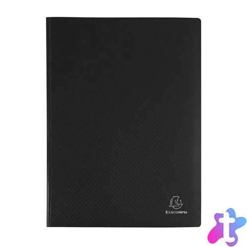 Bemutatómappa, 30 zsebes, A4, EXACOMPTA "Opak", fekete