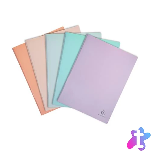 Bemutatómappa, 30 zsebes, A4, EXACOMPTA "Aquarel", vegyes pasztell színek