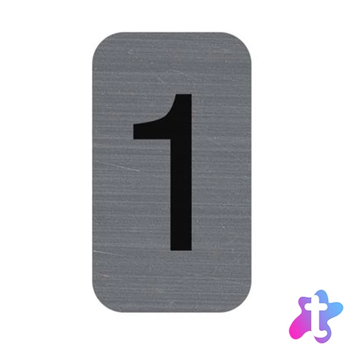 Információs tábla, öntapadó, 2,5x4,4 cm, alumíniumhatású, EXACOMPTA, 1-es