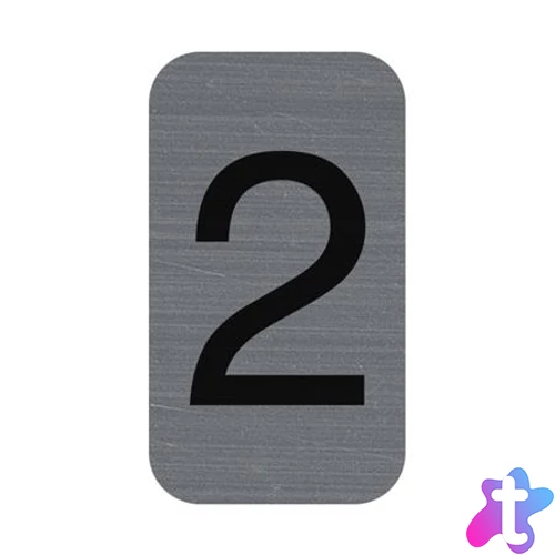 Információs tábla, öntapadó, 2,5x4,4 cm, alumíniumhatású, EXACOMPTA, 2-es